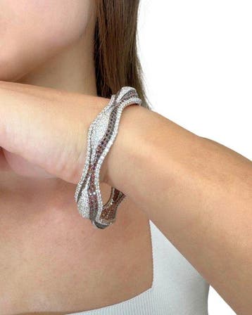 Zonder minimumprijs - Armband - 18 karaat Witgoud - 16.25ct., Nieuw