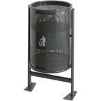 Afvalbak | Metaal | Donkergrijs | 60L | Open |, Verzenden