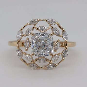 Zonder minimumprijs - Ring - 14 karaat Geel goud - 2.20ct.