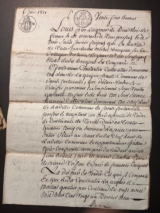 Important - fonds d’archives notariales et administratives, Collections, Cinéma & Télévision