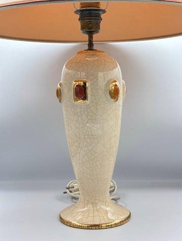 Lampe de table - Émaux de Longwy - Lampe de table Longwy
