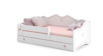 Kinderbed 160x80 roze met lade | Retour deal | -60% korting, Kinderen en Baby's, Verzenden, 70 tot 85 cm, Zo goed als nieuw, Lattenbodem