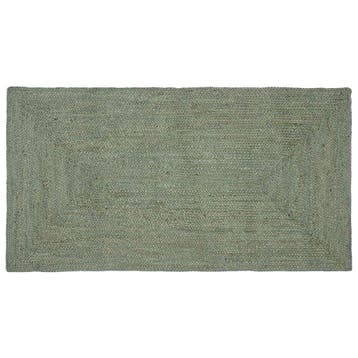 vidaXL Gebied Tapijt Olijfgroen 60 x 110 cm Jute, Verzenden, Nieuw