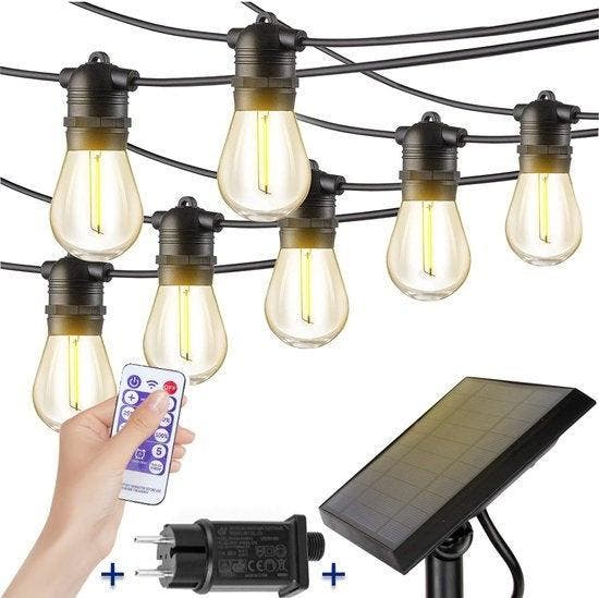 2dekans | SHINE Lichtsnoer Buiten – Solar LED Prikkabel – 15, Maison & Meubles, Lampes | Autre, Enlèvement ou Envoi