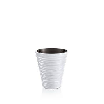 Witte design plantenbak Wave H44 (Oud Model), Verzenden