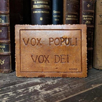 sculptuur, Bassorilievo Vox Populi Vox Dei - Omero - 18 cm -