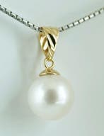 Zonder minimumprijs - Hanger - 18 karaat Geel goud Parel -