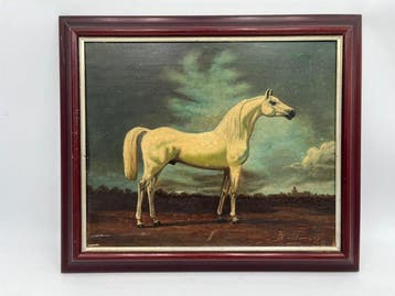 Europese school (XX) - Caballo en un paisaje, Antiek en Kunst