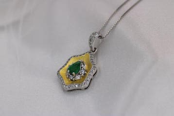 Zonder minimumprijs - Ketting met hanger Zilver, Verguld -