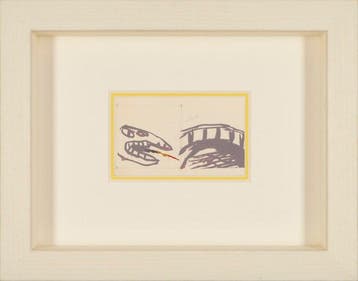 Pierre Alechinsky (1927) - Originele werktekening voor LOie