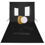 vidaXL Fotostudioset met softboxlampen, achtergrond en, Verzenden