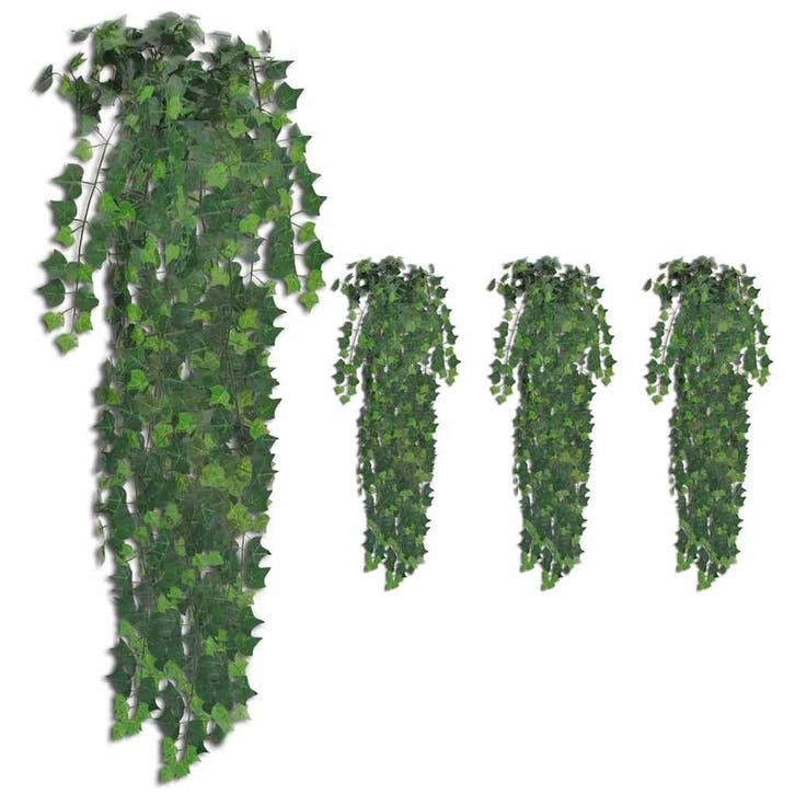 vidaXL Kunststruiken klimop 4 st 90 cm groen, Maison & Meubles, Accessoires pour la Maison | Plantes & Fleurs artificielles, Envoi