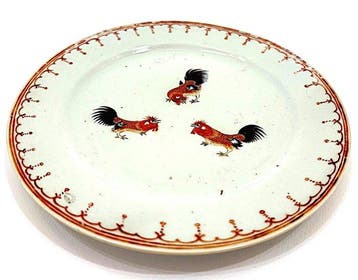 Piatto Dinastia Qing, Periodo Qianlong (XVIII secolo) -, Antiek en Kunst