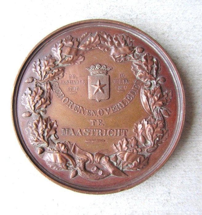 Nederland. Medal Overlijden H.J.W. van Aken, burgemeester, Postzegels en Munten, Munten en Bankbiljetten | Toebehoren