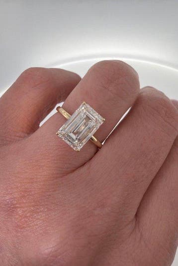 Zonder minimumprijs - Ring - 14 karaat Geel goud - 5.03ct., Nieuw