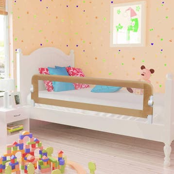 vidaXL Bedhekje peuter 150x42 cm polyester taupe, Kinderen en Baby's, Verzenden, Nieuw