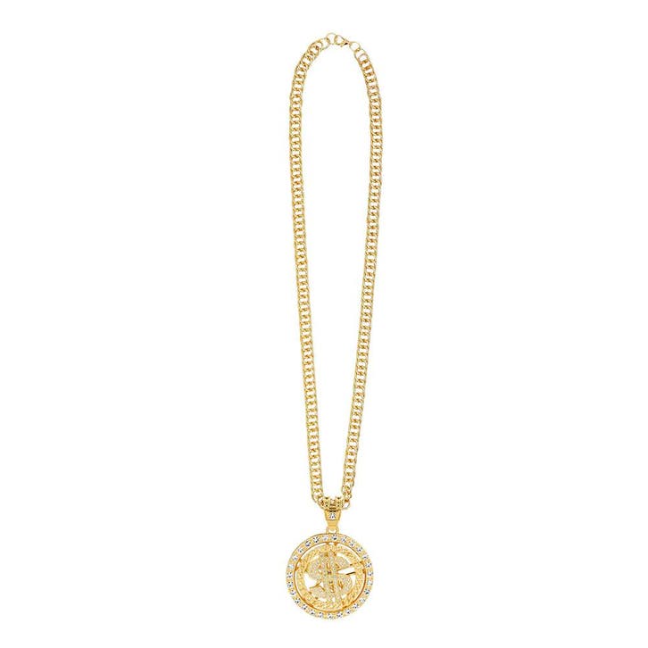 Goud Zilveren Ketting Dollar, Hobby en Vrije tijd, Feestartikelen, Nieuw, Verzenden