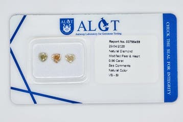 Zonder minimumprijs - 3 pcs Diamant (Natuurlijk) - 0.96 ct -, Nieuw