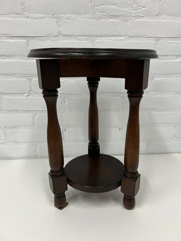 Bijzettafel - Donker Eiken Bijzettafeltje - Eik
