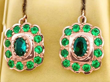 Zonder minimumprijs - Oorbellen - 9 kt. Roségoud, Zilver, Handtassen en Accessoires, Oorbellen, Nieuw