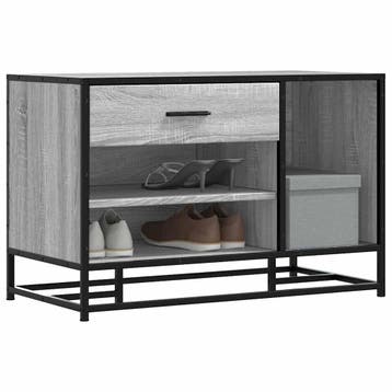 vidaXL Schoenenbank 80x40x53,5 cm bewerkt hout en metaal, Verzenden