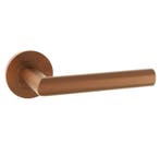 Deurklink Tavira op rond rozet PVD brons, Nieuw