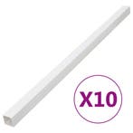 vidaXL Kabelgoot 100x60 mm 10 m PVC, Verzenden, Nieuw