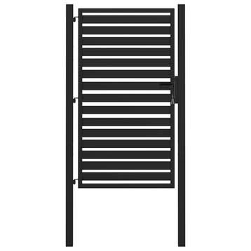 Stijlvolle Tuinpoort 100x150cm zwart. Nu 30% korting! De..., 100 tot 150 cm, Aluminium, Zo goed als nieuw, Looppoort