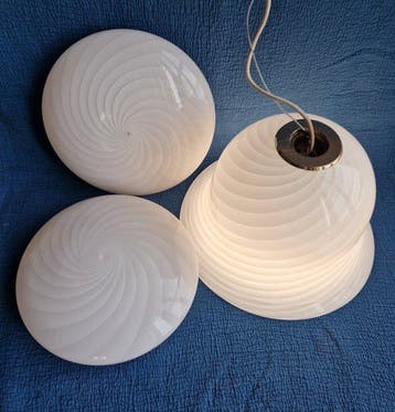 DV - Lampe murale - Laiton, Verre de Murano - Verre de