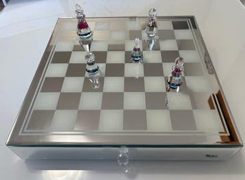 Schaakspel - Ottaviani - Scacchiera in Cristallo cm35 -