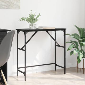 vidaXL Wandtafel Zwart Eiken 75 x 32 x 75 cm Bewerkt hout, Maison & Meubles, Verzenden