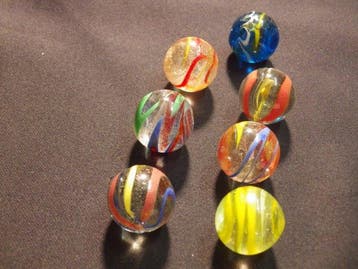 Lauscha en Thuringe - Knikkers Rare ensemble de 7 grands