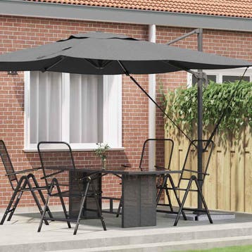 vidaXL Roma Parasol Antraciet 286 x 284 x 265 cm, Verzenden