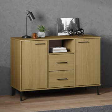 vidaXL Dressoir met metalen poten OSLO 113x40x77 cm, Verzenden, Nieuw