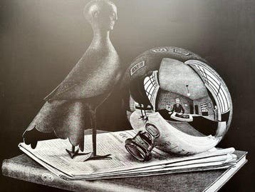 M.C. Escher (1898-1972) - Still life with reflecting sphere