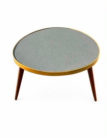 Bijzettafel - Hout, Messing - Vintage bijzettafel