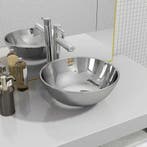 vidaXL Wastafel 28x10 cm keramiek zilverkleurig, Verzenden, Nieuw