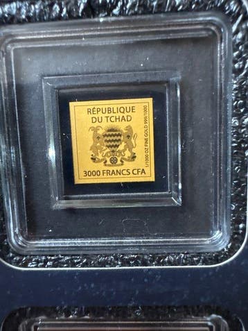 Tsjaad. 3000 Francs Habichtsadler - 1/1000 Oz (.999) (Zonder