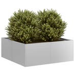 vidaXL Plantenbak 80x80x30 cm gegalvaniseerd staal, Verzenden, Nieuw