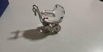 Swarovski - Figure - Swarovski baby pram - Verre, Métal