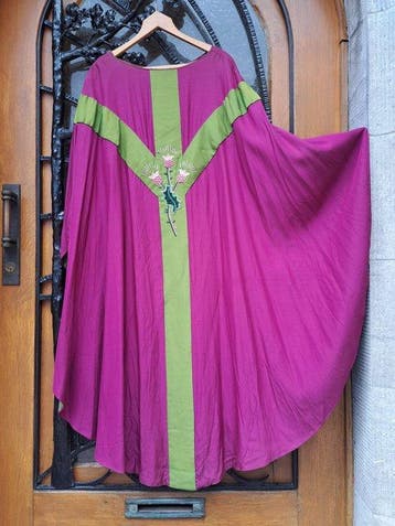 Chasuble Kazuivel Liturgisch Dalmatiek - Art Deco - Paarse