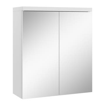 Badkamerkast Toledo 60 x 20 x 60 cm Wit Spiegelkast Badkamer, Verzenden, Nieuw
