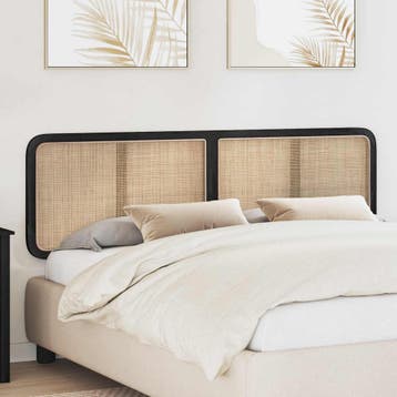 Hoofdbord grenen/rattan 180cm | 63% Korting | Pak deze de..., Huis en Inrichting, Slaapkamer | Bedden, Gebruikt, Verzenden, Zwart