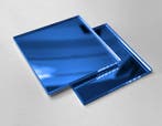 Set van 30 kleine vierkante spiegeltjes (3x30x30 mm, blauw), Verzenden