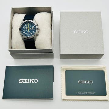 Seiko - Chronograph - Quartz - Military - Navy Blue Dial -