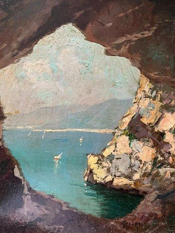 Nicolas De Corsi (1882-1956) - Paesaggio marino
