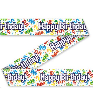 Afzetlint Happy Birthday 1,2m, Verzenden, Nieuw