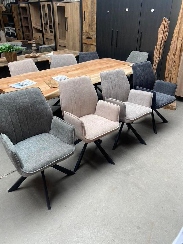 Deloris draaibare armstoel, vier kleuren (nieuw, A-keuze), Huis en Inrichting, Stoelen, Nieuw, Metaal, Stof
