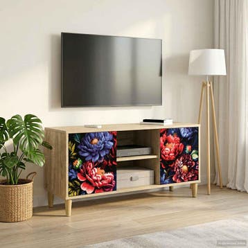 vidaXL Tv-meubel KIEL 102 x 33 x 50 cm Sonoma Bewerkt hout, Verzenden