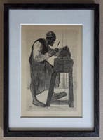 Félicien Rops (1833-1898) - Le Remouleur. De scharensliep, Antiquités & Art